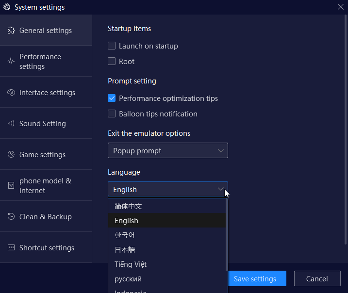 Switch NoxPlayer rendereing to Basic Mode